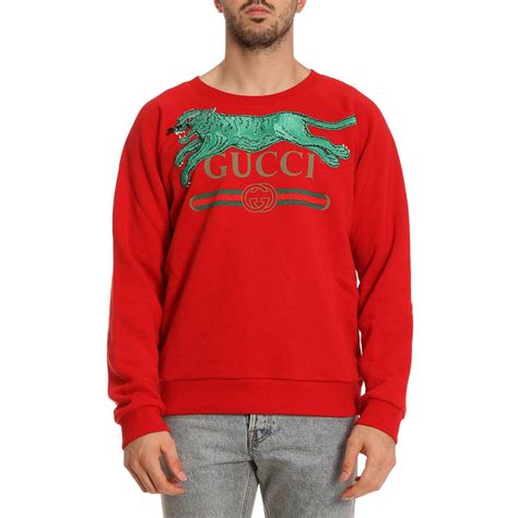 felpa gucci rosso|Tute & felpe Gucci da uomo .